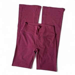 Bucked Up Burgundy High Waisted Flare Leggings Womens XL Yoga Pants Activewear